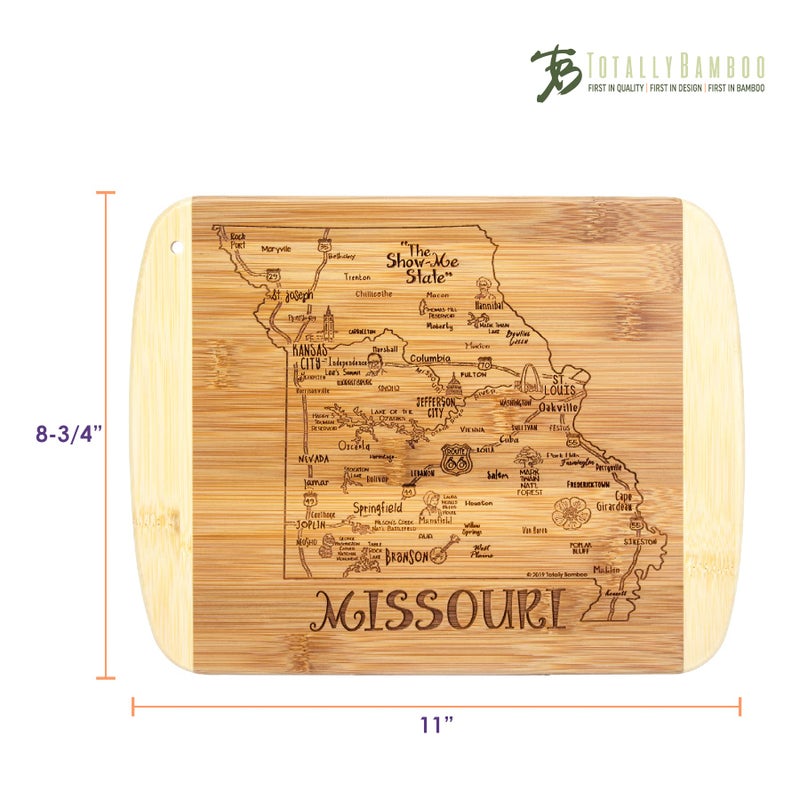 Totally Bamboo A Slice of Life Missouri State Serving and Cutting Board  11"" x 8.75"" - Image 5